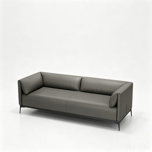 KIBONCY Mid Century Modern 3-Sitzer Sofa Kunstleder 185cm Goldbeine