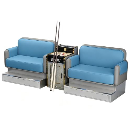 KIBONCY 3-Sitzer Kunstledersofa mit Holzbeinen Mehrfarbig