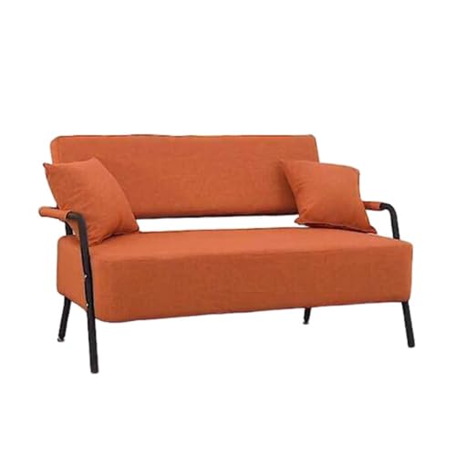KIBONCY 2-Sitzer-Sofa Kompakt Doppelcouch Hochdichter Schwamm Stoff Mehrfarbig 65cm