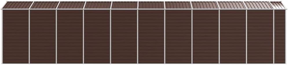 HGNFREF Metall Gerätehaus 191x895x198 cm Braun