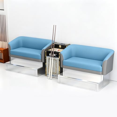 KIBONCY Billard-Zuschauersofa-Set 2-Sitzer 300x120 cm Blau
