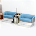 KIBONCY Billard-Zuschauersofa-Set 2-Sitzer 300x120 cm Blau