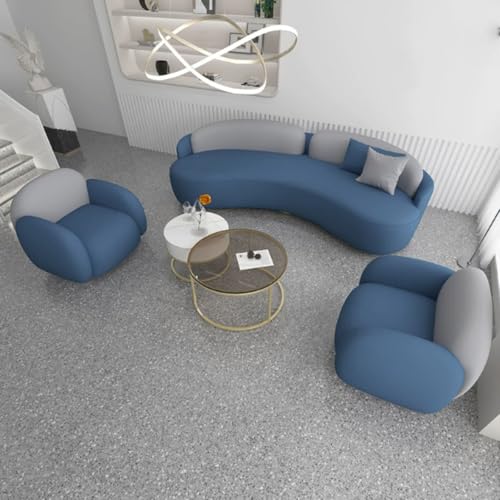 KIBONCY Gebogenes Sofa Aus Technischem Stoff 1,7m Set