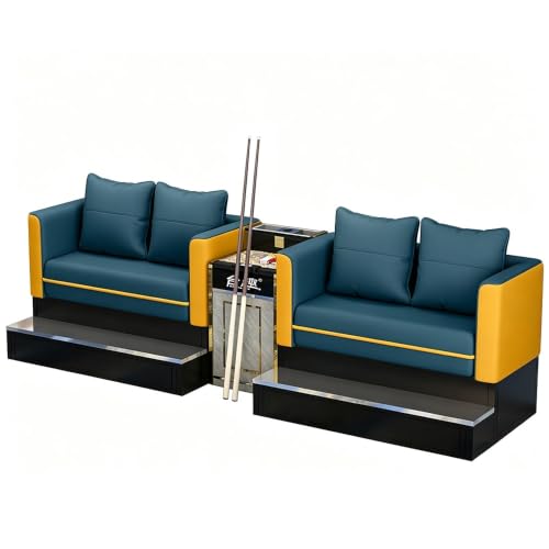 Kiboncy 4-Sitzer Billard Zuschauersofa Set Wasserabweisend Schwarz