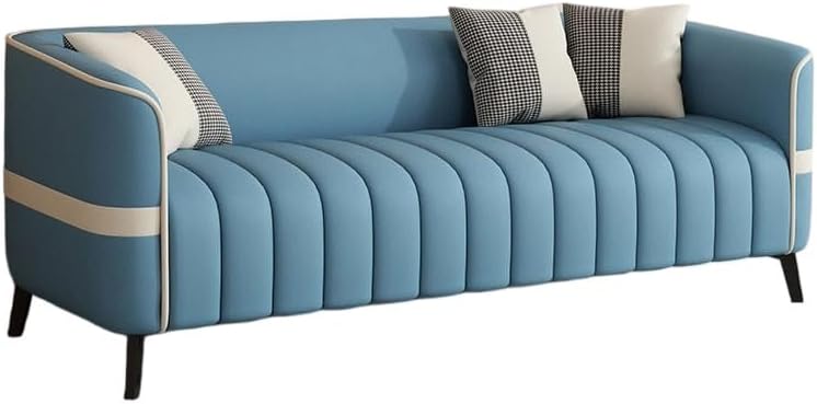 KIBONCY Kunstleder Akzent Sofa Mit Latex Polster 128 cm E