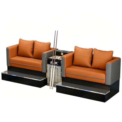 Kiboncy 4-Sitzer Billard Zuschauersofa Set Wasserabweisend Schwarz