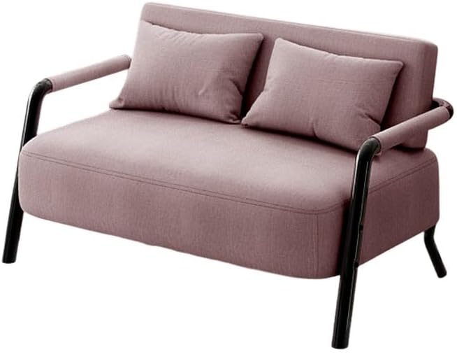 KIBONCY 2-Sitzer-Sofa Kompakt Doppelcouch Hochdichter Schwamm Stoff Mehrfarbig 65cm