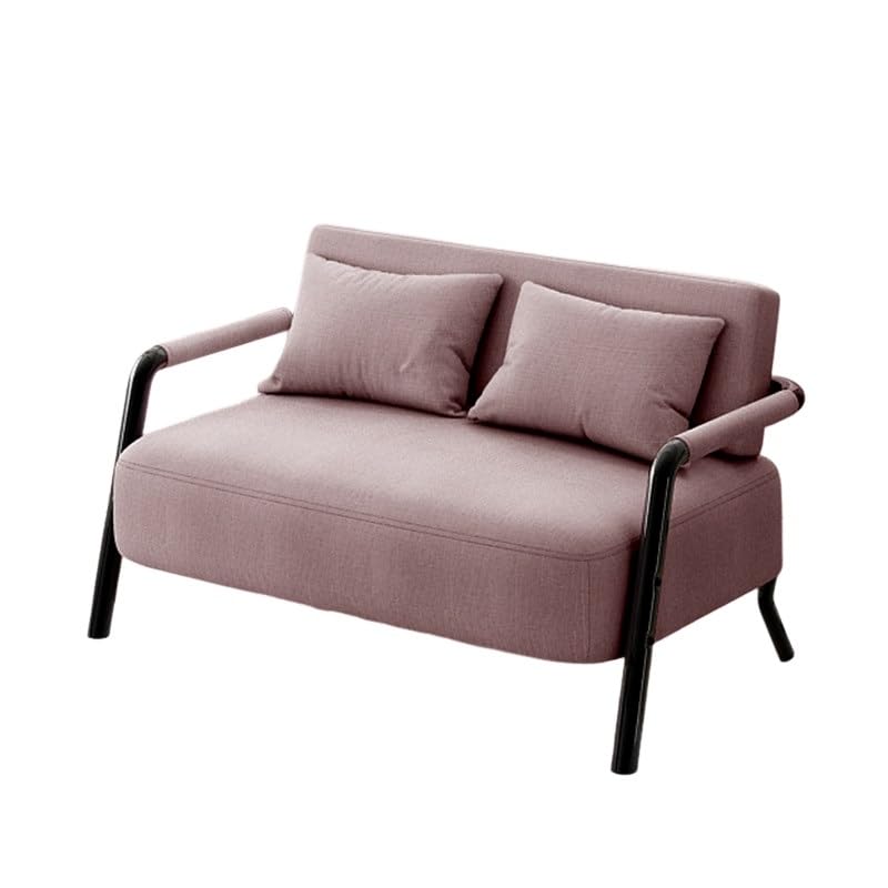 KIBONCY 2-Sitzer-Sofa Kompakt Doppelcouch Hochdichter Schwamm Stoff Mehrfarbig 65cm