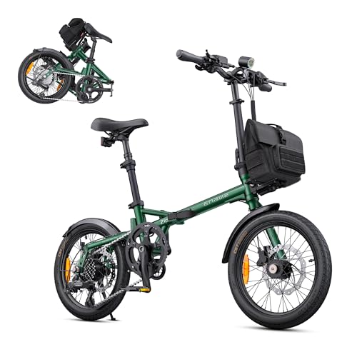 ENGWE Zip Faltbares E-Bike 16,9 kg 120 km Reichweite 36V 10Ah Akku 250W Motor Grün