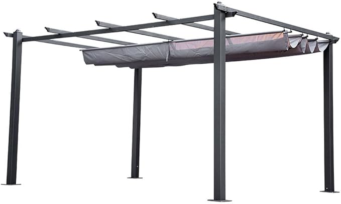 Ausziehbare Pergola 3x4 m Beige