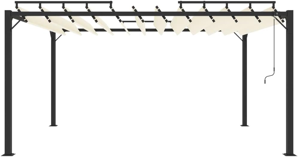 Kaloriko Pergola Mit Verstellbarem Lamellendach 3x4 M Creme