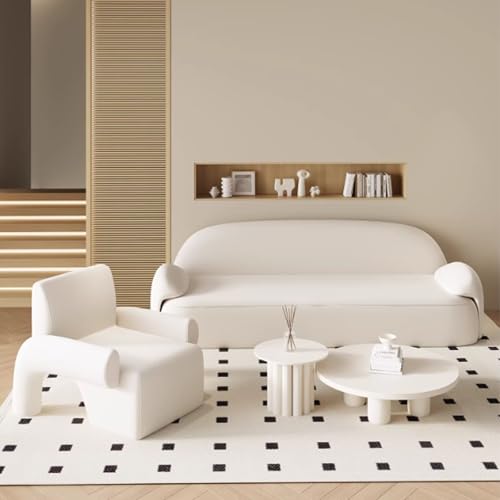 Generisch Einzel-Sofasessel Mit Massivholzrahmen Beige