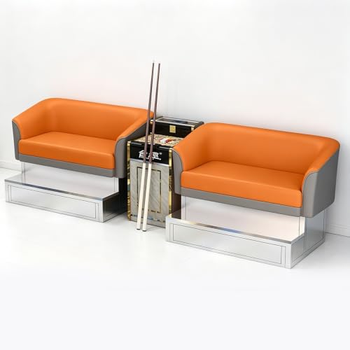 KIBONCY Billard-Zuschauersofa-Set 2-Sitzer 300x120 cm Blau
