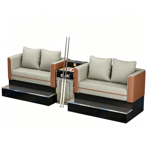 Kiboncy 4-Sitzer Billard Zuschauersofa Set Wasserabweisend Schwarz