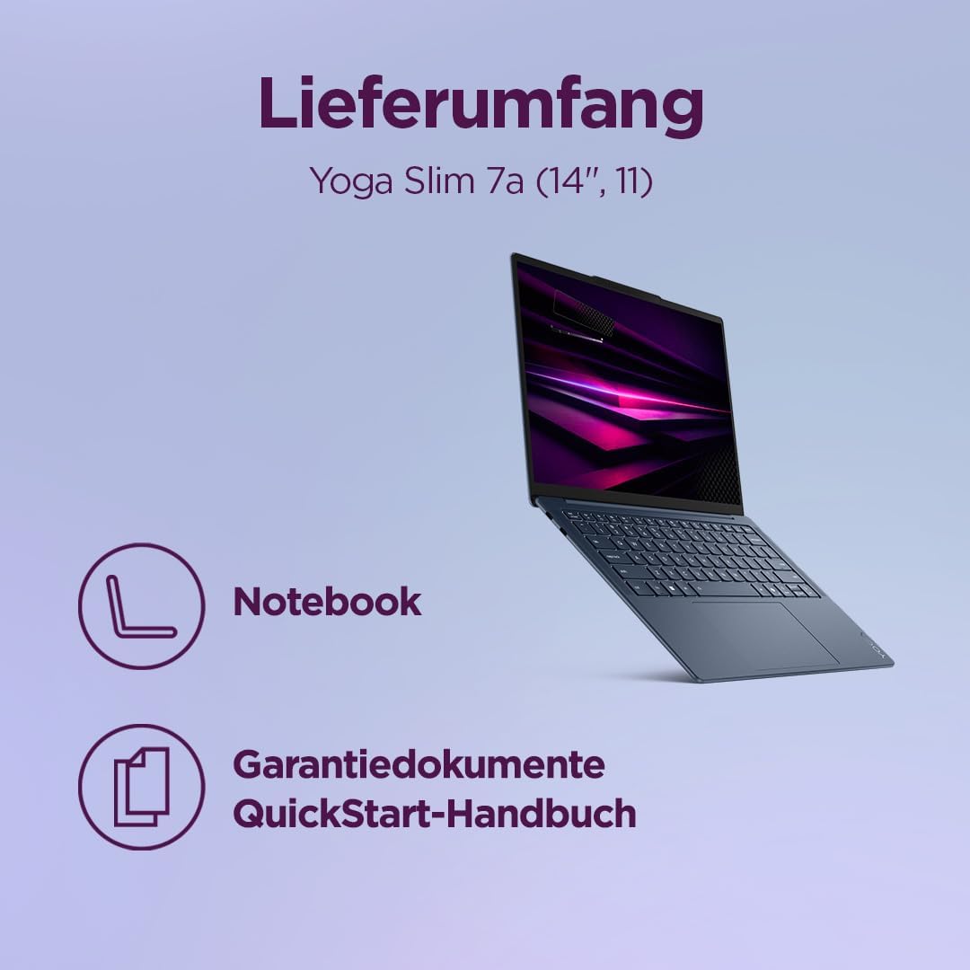 Lenovo Yoga Slim 7X 14" WUXGA OLED Laptop Snapdragon X2 Plus 16 GB RAM 1 TB SSD Cosmic Blau