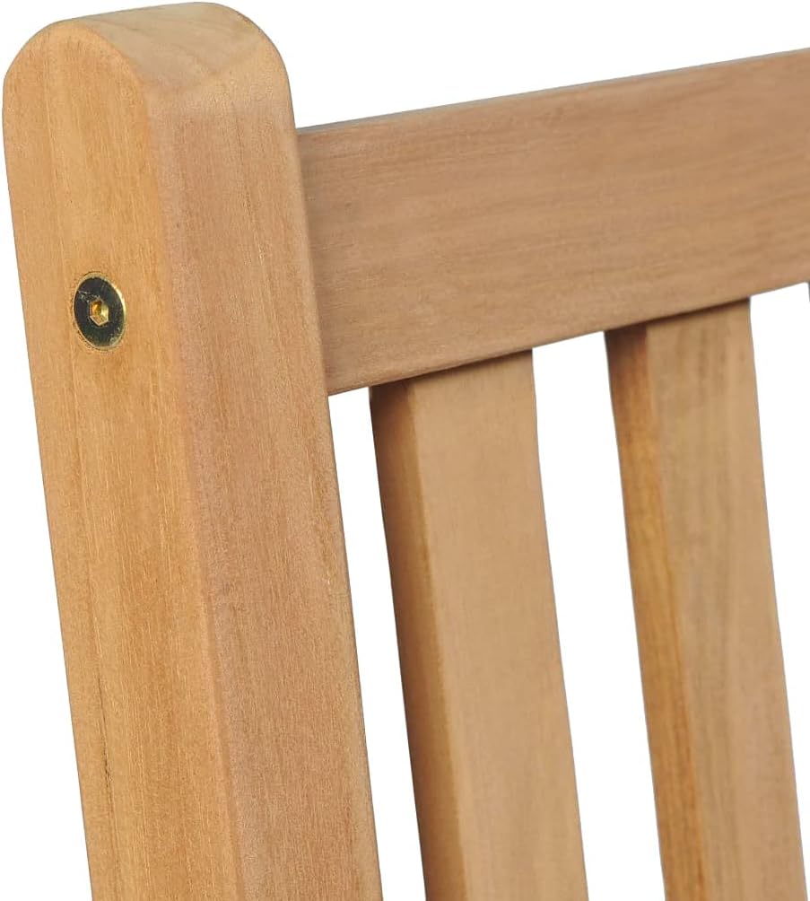 HGNFREF Massivholz Gartenstühle Set 8 Stk. mit Cremeweißen Kissen 58x90x60 Cm