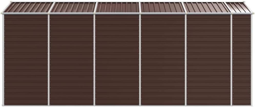 EDNRSOG Geräteschuppen 191x470x198 cm Braun Stahl
