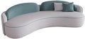 Kiboncy Gebogenes Ledersofa C 2M Schwarz