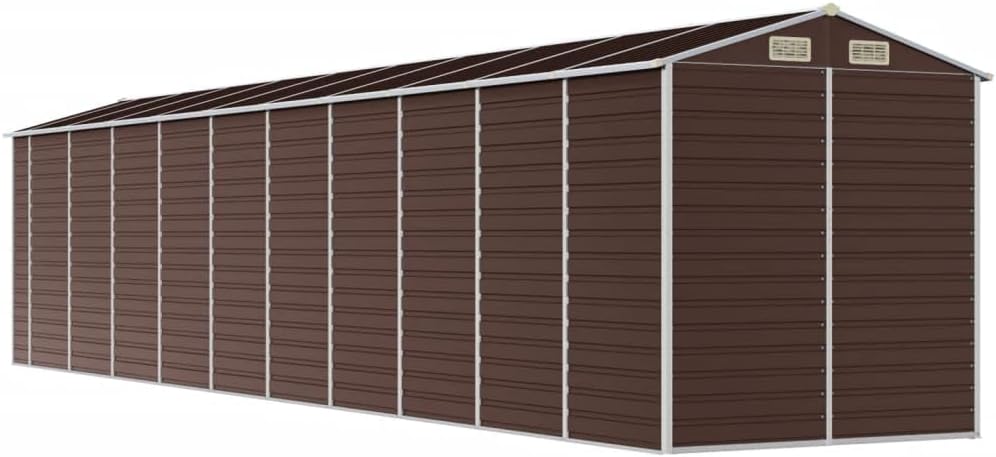 HGNFREF Metall Gerätehaus 191x895x198 cm Braun