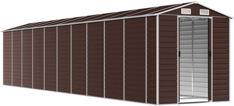 HGNFREF Metall Gerätehaus 191x895x198 cm Braun