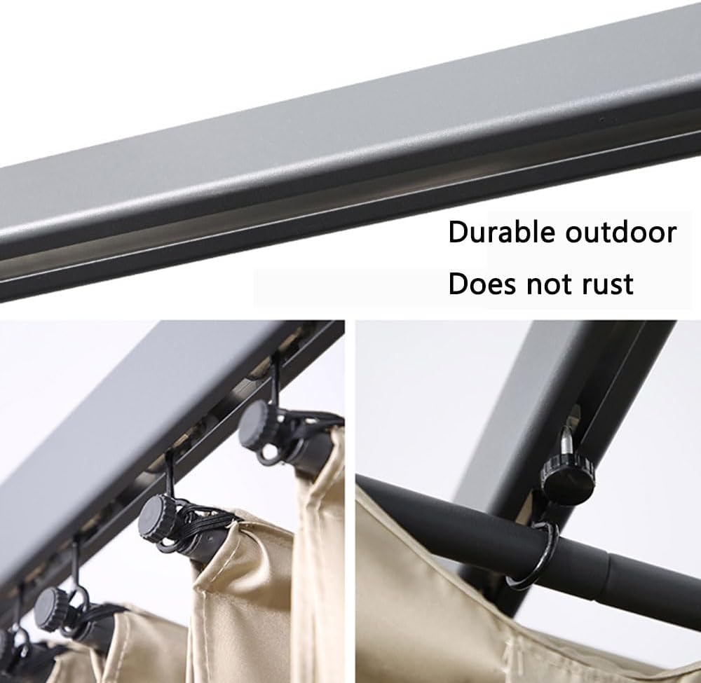 Ausziehbare Pergola 3x4 m Beige
