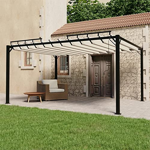 Kaloriko Pergola Mit Verstellbarem Lamellendach 3x4 M Creme
