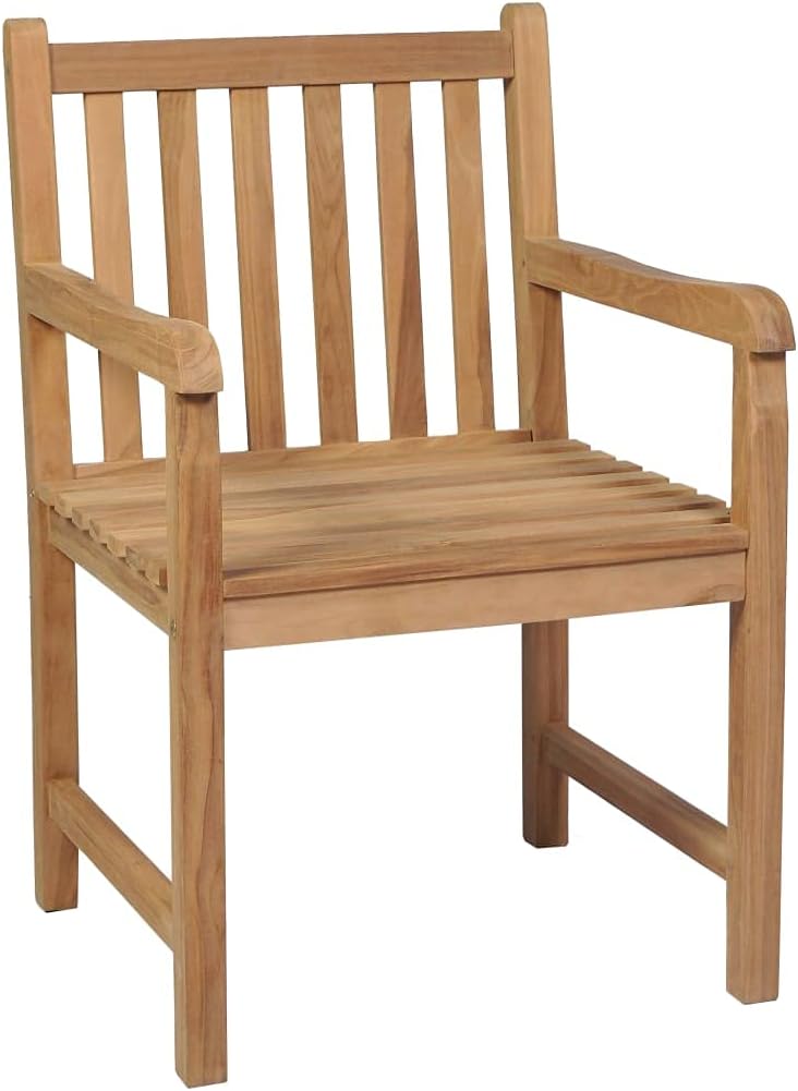 HGNFREF Massivholz Gartenstühle Set 8 Stk. mit Cremeweißen Kissen 58x90x60 Cm
