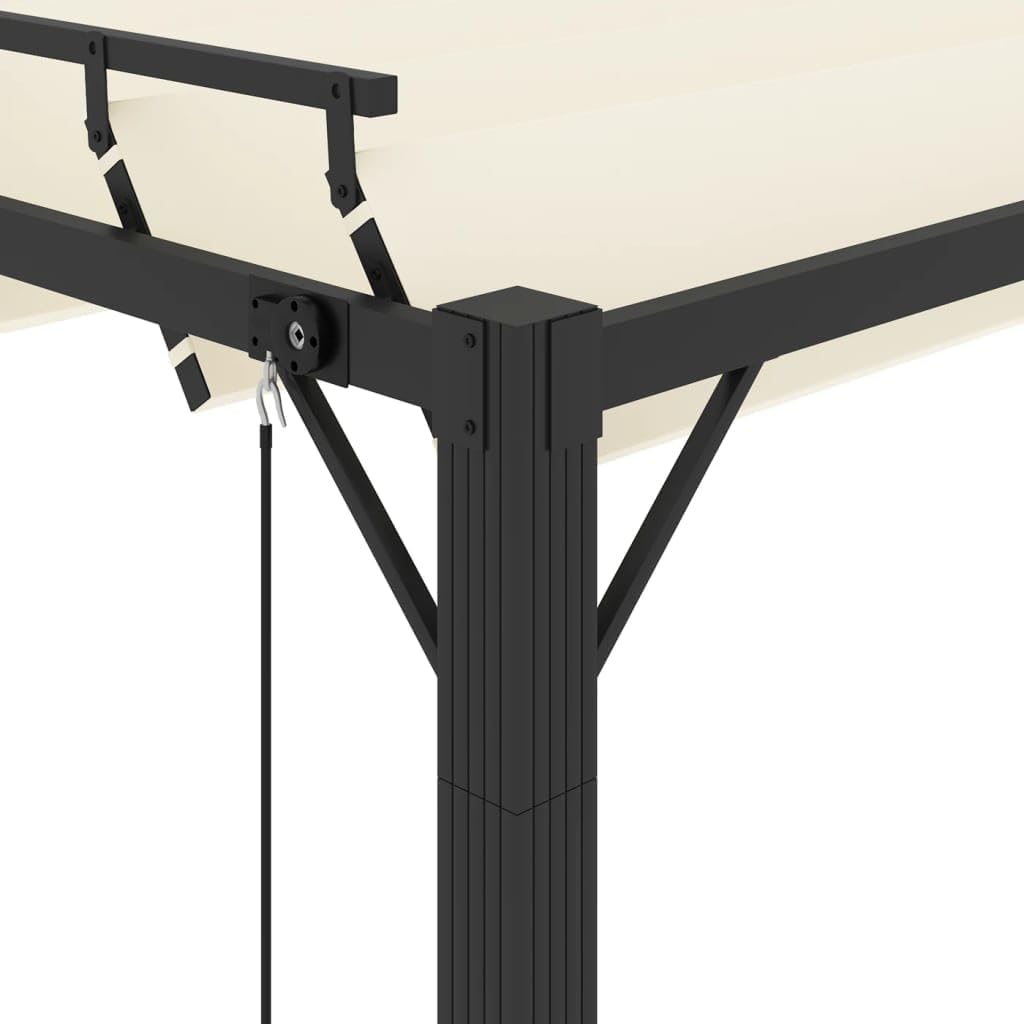Kaloriko Pergola Mit Verstellbarem Lamellendach 3x4 M Creme