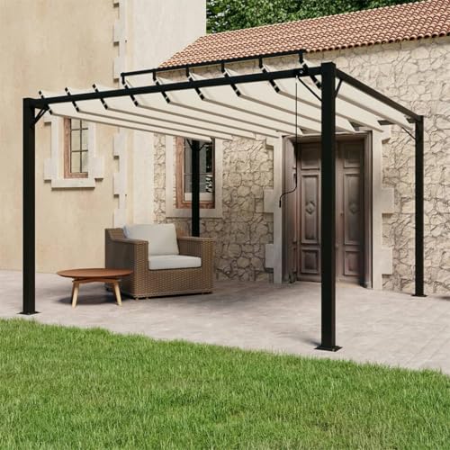 Kaloriko Pergola Mit Verstellbarem Lamellendach 3x4 M Creme