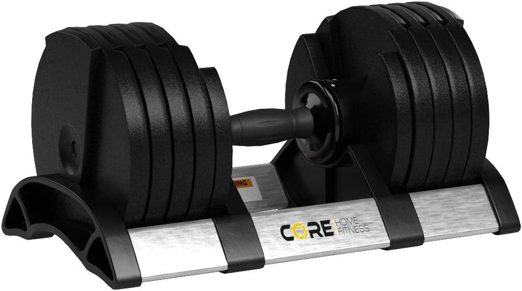 CORE FITNESS Verstellbares Hantel-Set 2x 22,7 Kg Schwarz