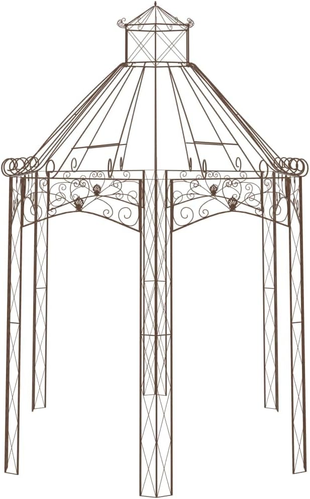 HFXHIJXQ Gartenpavillon Antik-Braun 400x258x378 cm Eisen