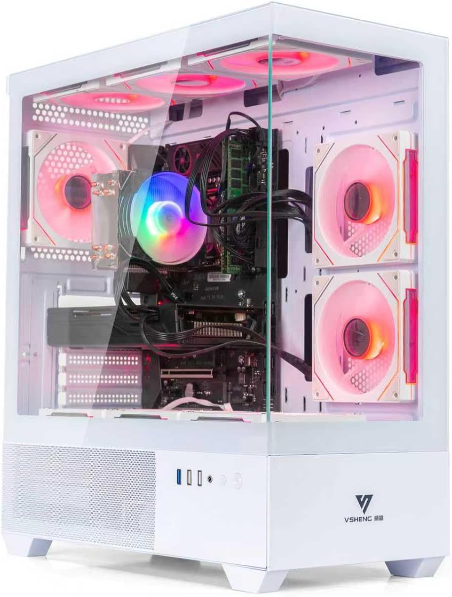 Evounic VS3W-E5-X99-2080TI Weisser ARGB Gaming PC Xeon E5 3.2 GHz RTX 2080 Ti 11 GB 32 GB RAM 512 GB SSD + 1 TB HDD