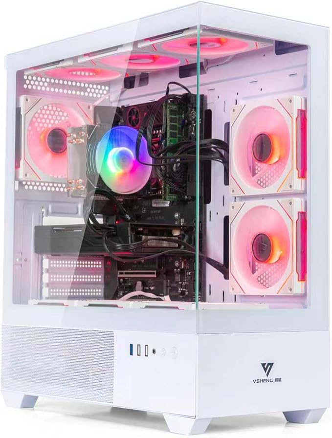 Evounic VS3W-E5-X99-2080TI Weisser ARGB Gaming PC Xeon E5 3.2 GHz RTX 2080 Ti 11 GB 32 GB RAM 512 GB SSD + 1 TB HDD