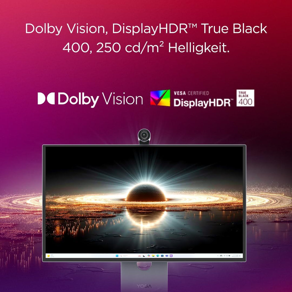 Lenovo Yoga Pro 27UD-10 26.5 Zoll QD-OLED 4K Monitor 120Hz 0.03ms HDMI 2.1 USB-C Schwarz