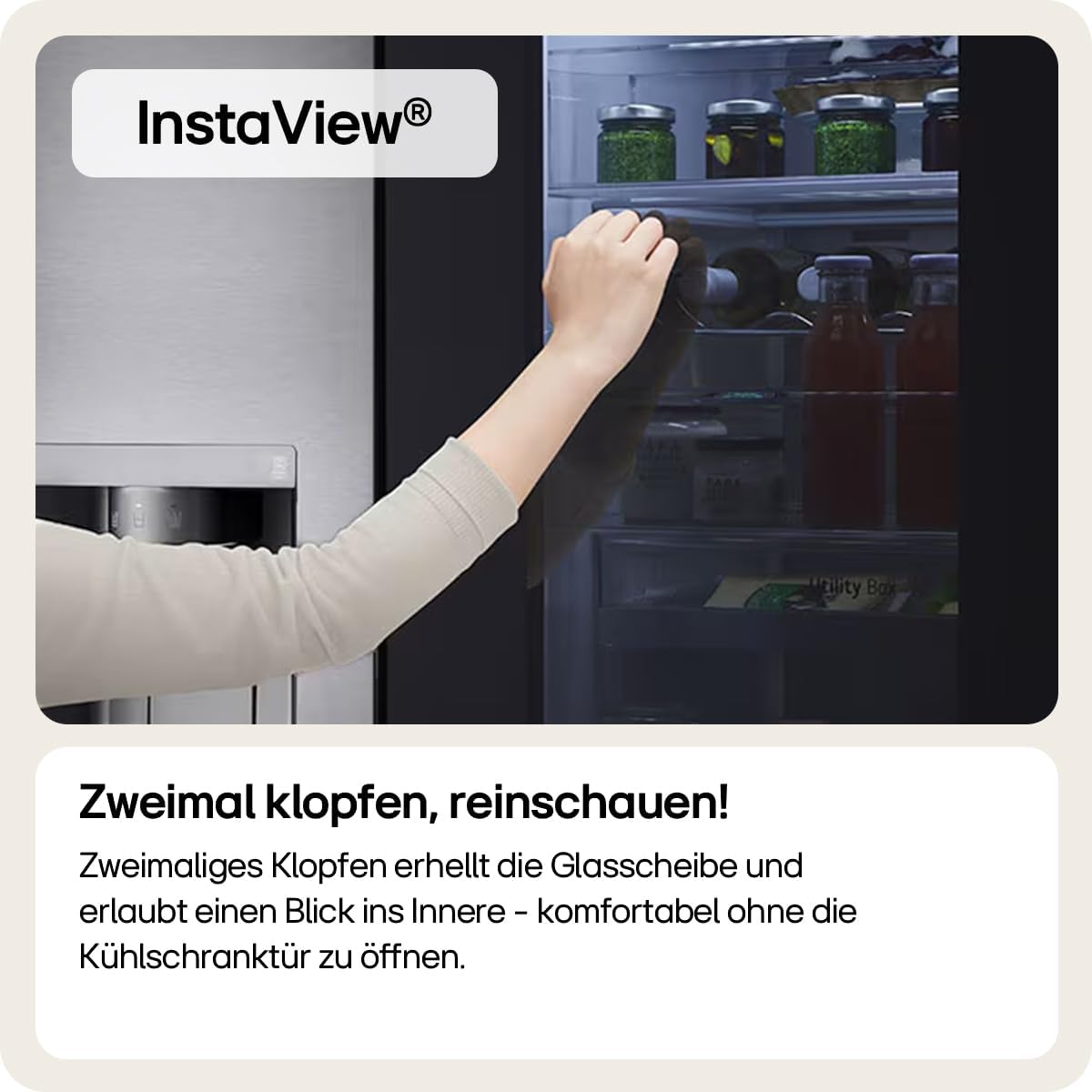 LG GSGV81PYLL Side By Side Kühlschrank 635 L InstaView Total NoFrost Edelstahl