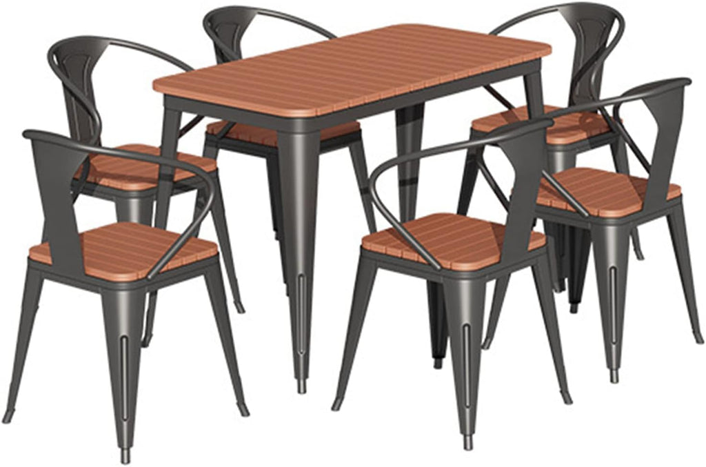 Generisch Kunststoff Freizeitstuhl Set 4 Stühle Tisch Schwarz