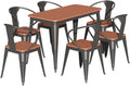 Generisch Kunststoff Freizeitstuhl Set 4 Stühle Tisch Schwarz