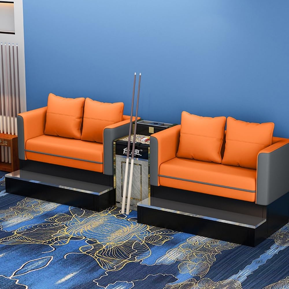 Kiboncy 4-Sitzer Billard Zuschauersofa Set Wasserabweisend Schwarz