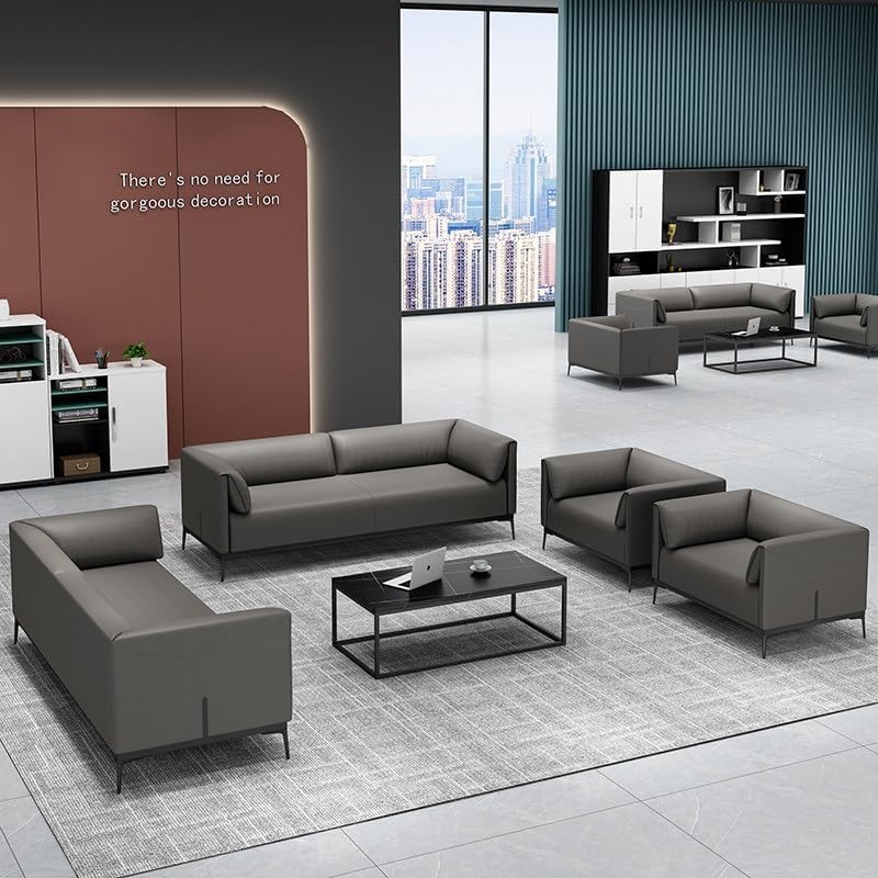 KIBONCY Mid Century Modern 3-Sitzer Sofa Kunstleder 185cm Goldbeine