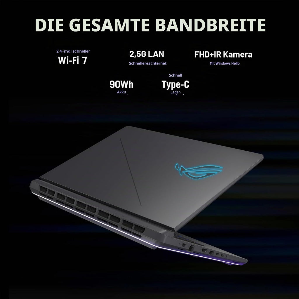 ASUS ROG Strix G16 2025 Gaming Laptop 16 Zoll FHD+ 165Hz Intel Core i7 14650HX RTX 5060 16GB DDR5 1TB SSD Wi-Fi 7 Windows 11