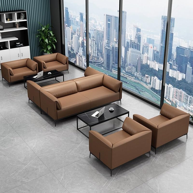 KIBONCY Mid Century Modern 3-Sitzer Sofa Kunstleder 185cm Goldbeine