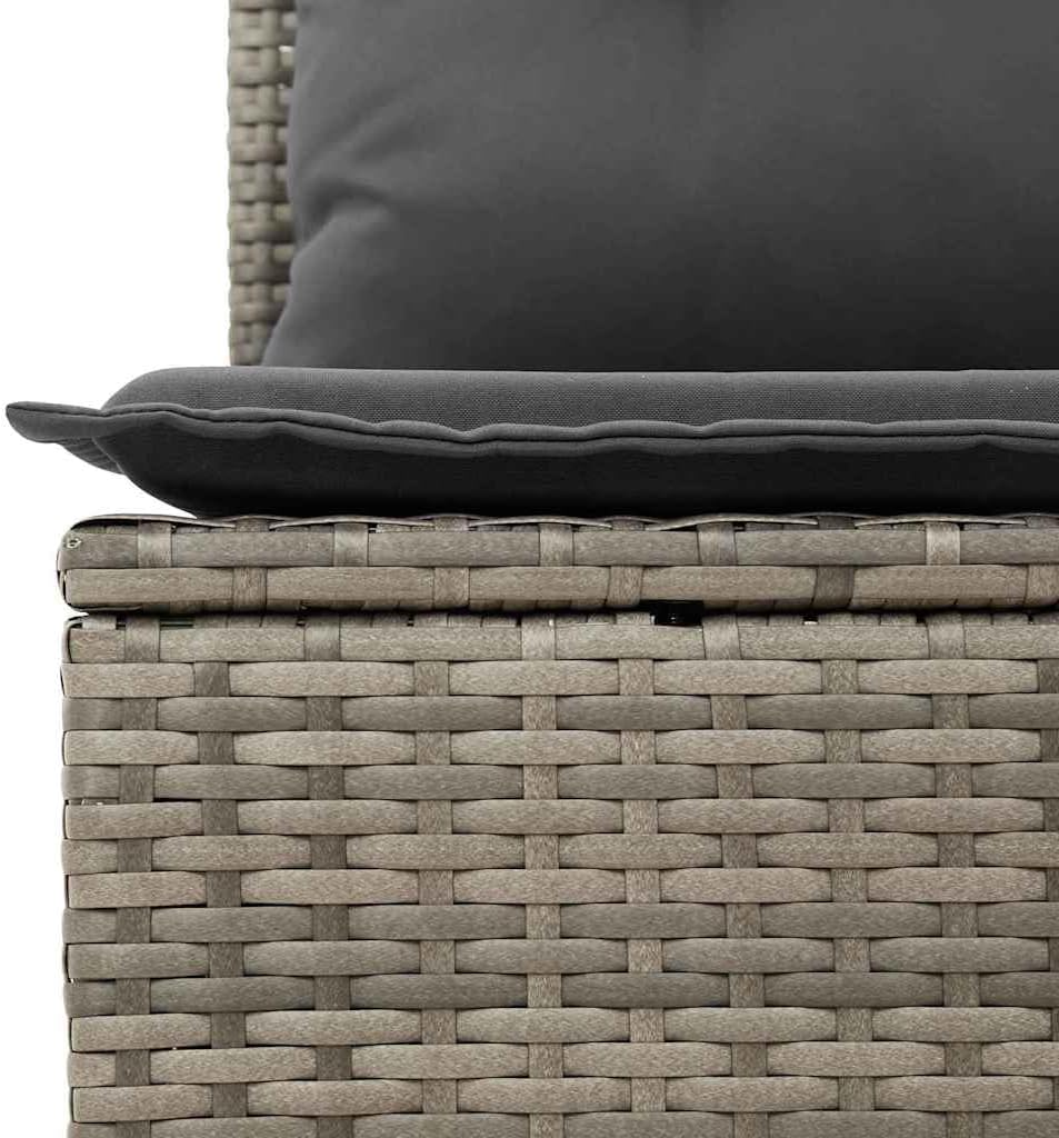 GFMGUEMV Poly-Rattan Gartenmöbel Set 13-Teilig Grau/Dunkelgrau 110 cm