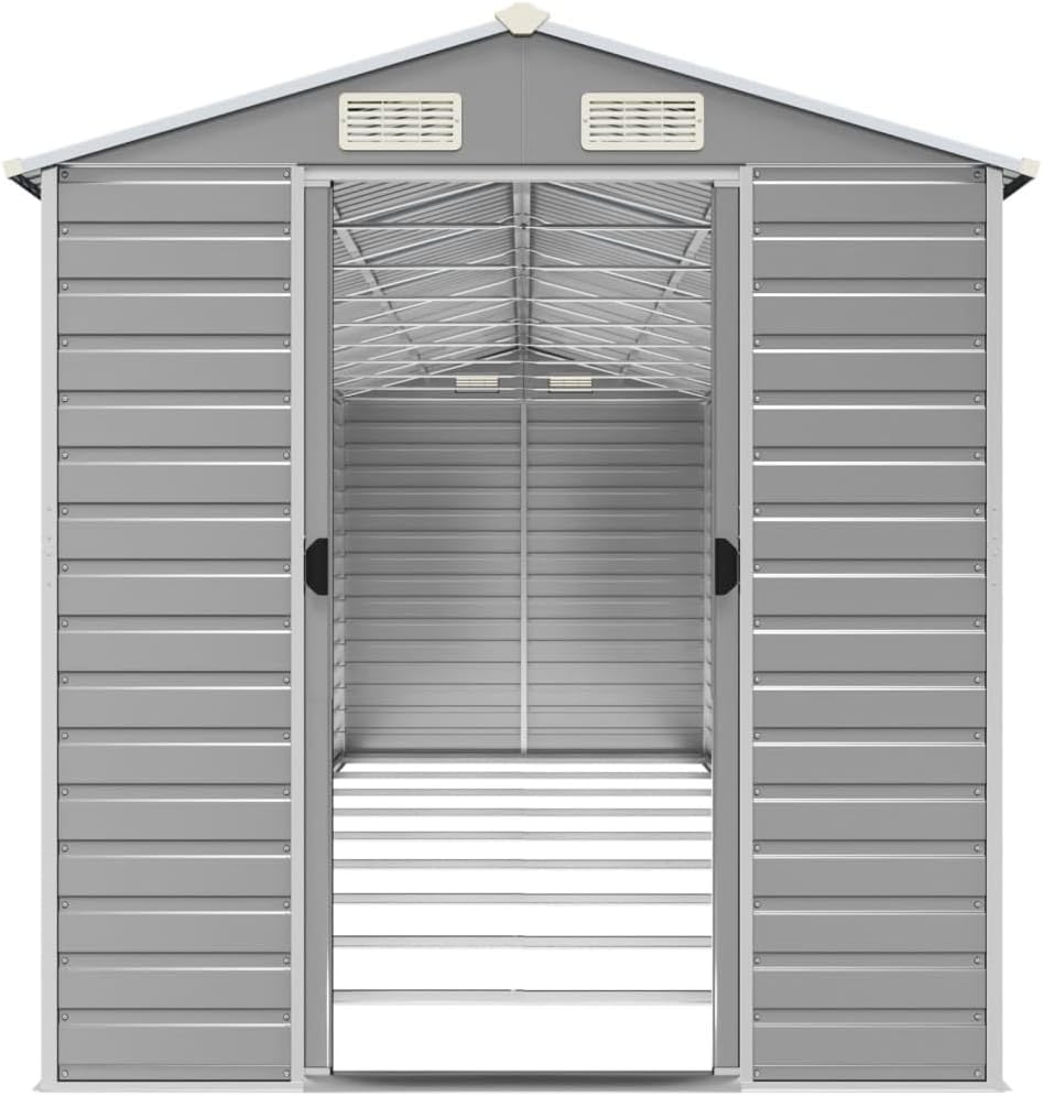 Boltkex Gerätehaus Hellgrau 191x810x198 cm Verzinkter Stahl