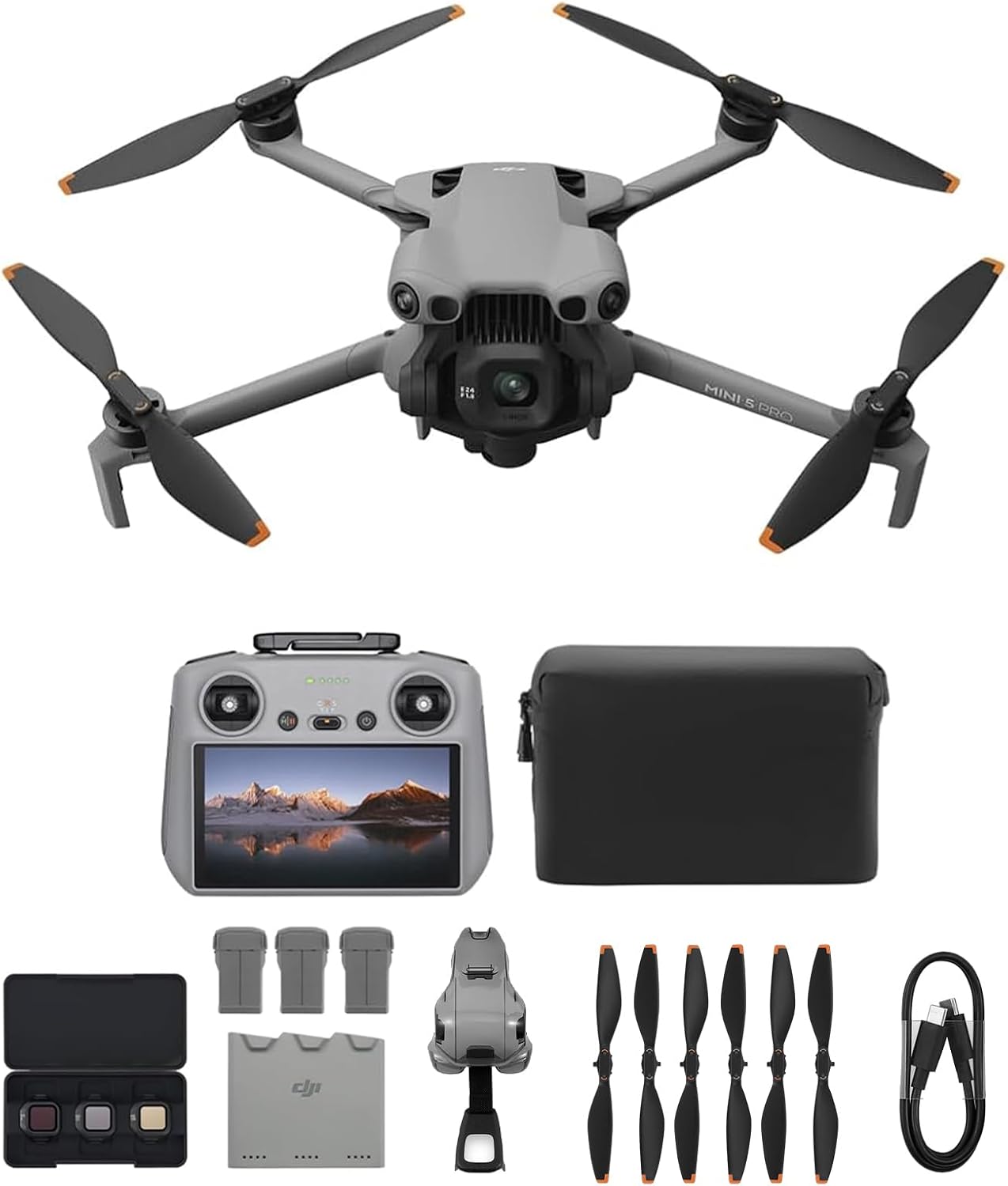 DJI Mini 5 Pro Fly More Combo Plus Mit DJI RC 2 4K Drohne Grau