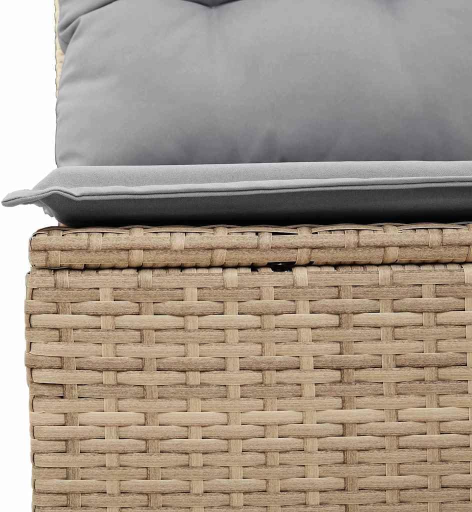 GFMGUEMV Gartensofa-Set 12-teilig Beige Poly-Rattan Stahl