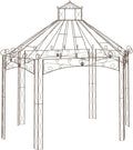 Kaloriko Gartenpavillon 400x258x378 cm Antik-Braun Schmiedeeisen