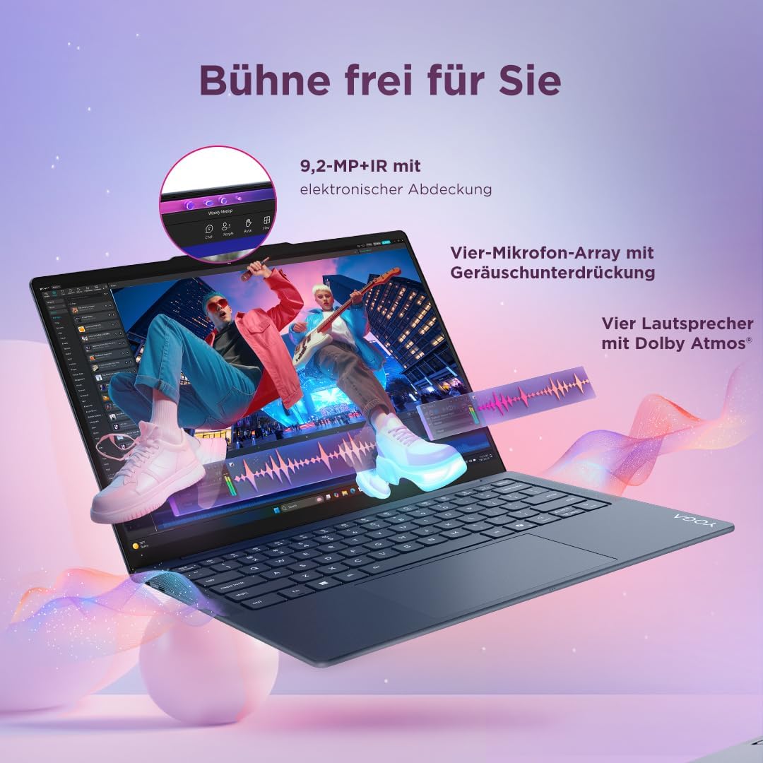 Lenovo Yoga Slim 7X 14" WUXGA OLED Laptop Snapdragon X2 Plus 16 GB RAM 1 TB SSD Cosmic Blau