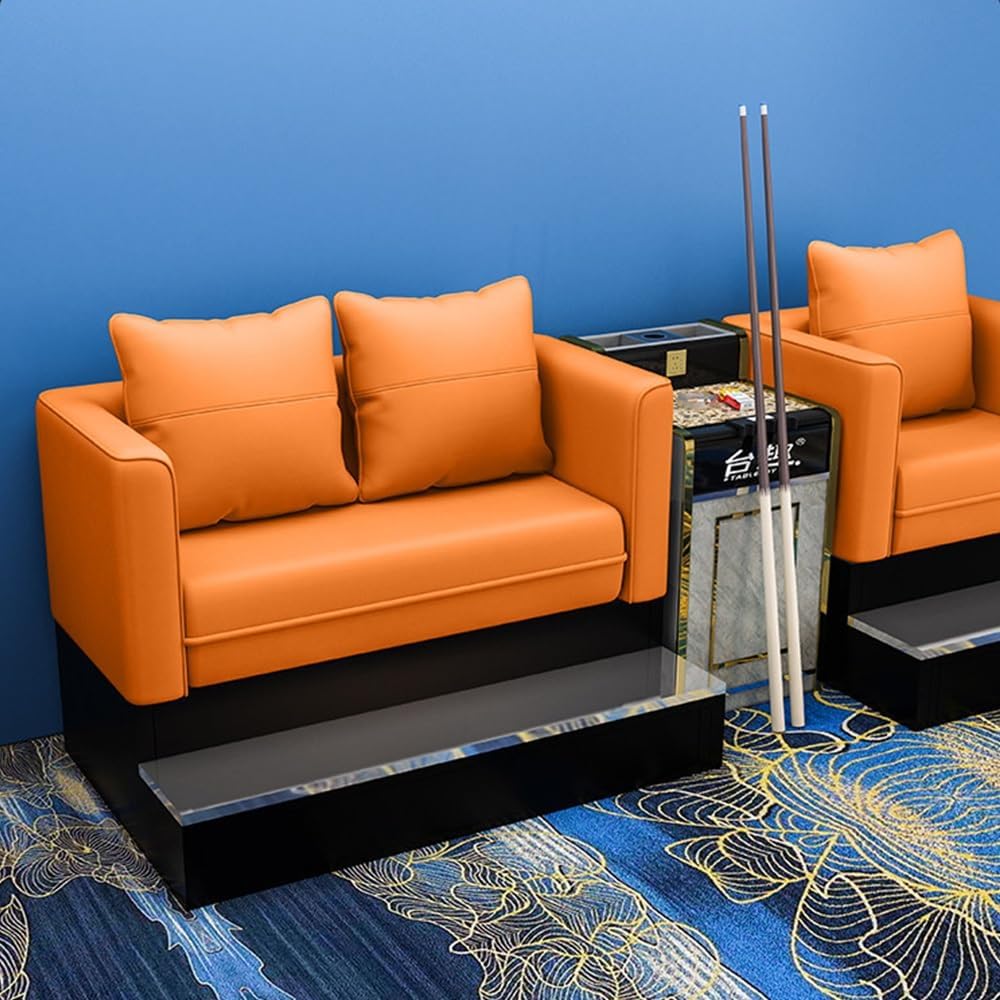 Kiboncy 4-Sitzer Billard Zuschauersofa Set Wasserabweisend Schwarz