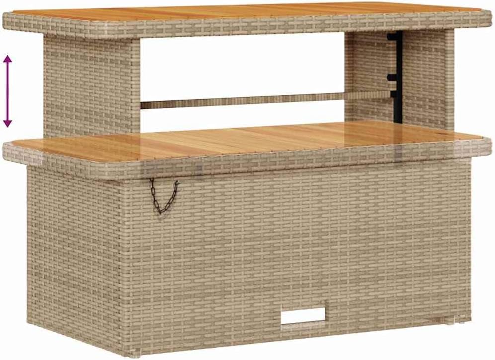 GFMGUEMV 13-Teiliges Gartensofa-Set Poly-Rattan Beige Hellgrau