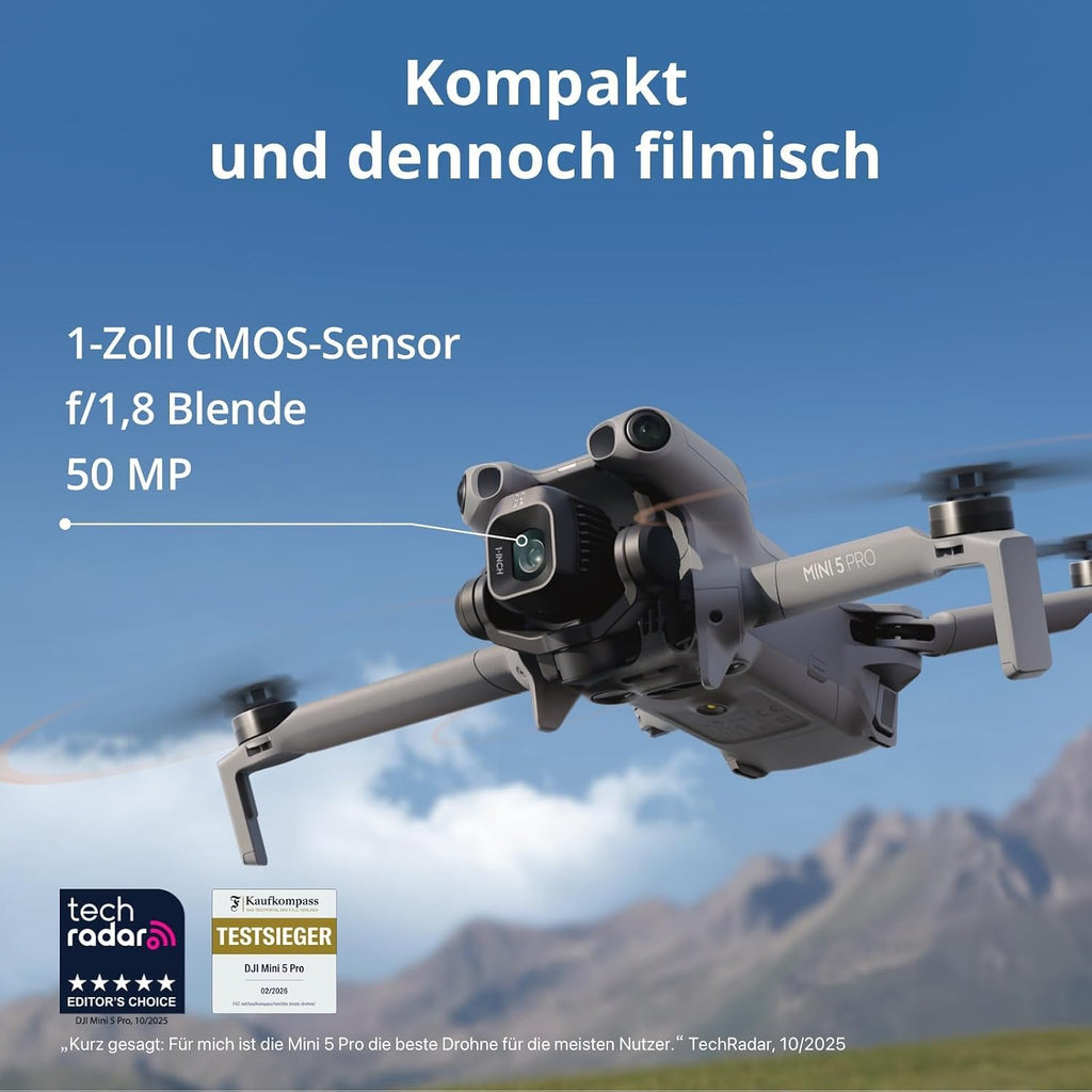 DJI Mini 5 Pro Fly More Combo Plus Mit DJI RC 2 4K Drohne Grau